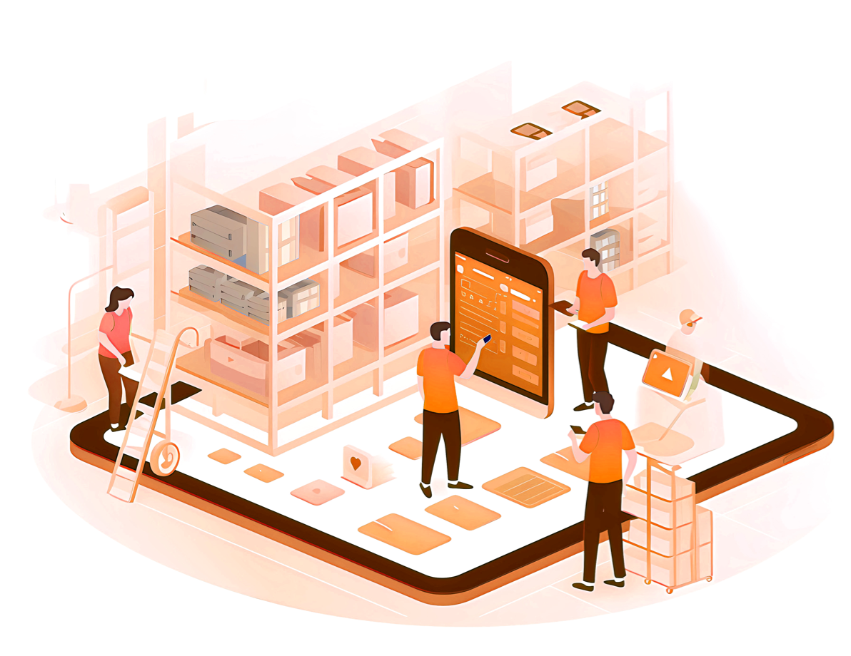 RMA warehouse illustration
