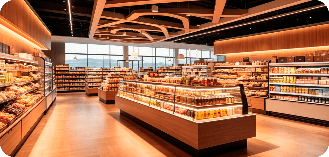 Chain stores, supermarkets and shopping malls, etc